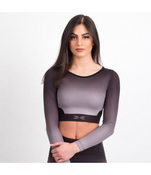 Crop Top Black Ombré