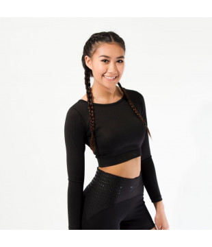 Crop Top Lakritz Black