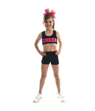 Dětská sportovní podprsenka CHEER černá