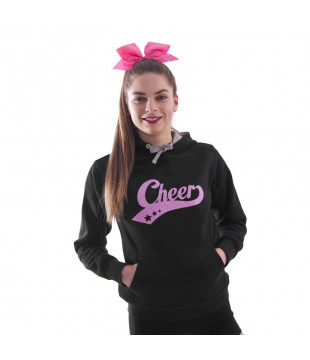 Dámská mikina s třpytivým CHEER potiskem na prsou