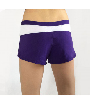 Sorts with a strip - black M, purple L