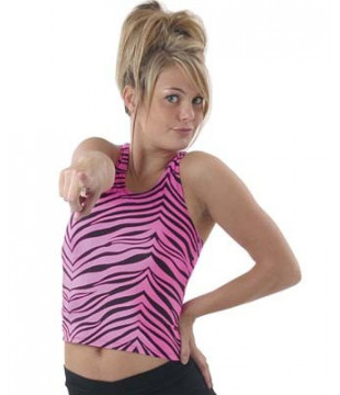 Elastické tílko Pizzazz zebra dětské