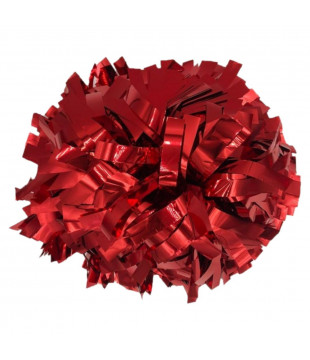 Metalické pompony červené - 6"