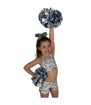Pizzazz glittering bra with zebra pattern for children