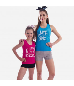 Kids Tank Live Love Cheer