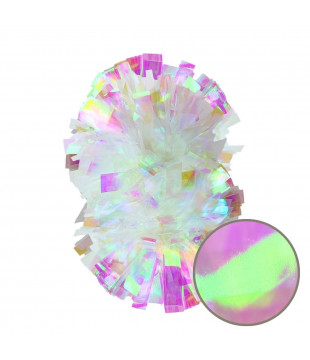 Duhové pompony, iridescent crystal rainbow - 6"