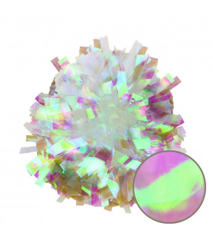 Duhové pompony, iridescent crystal rainbow - 6"