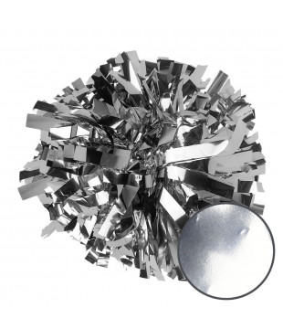Metalické pompony stříbrné - 6"
