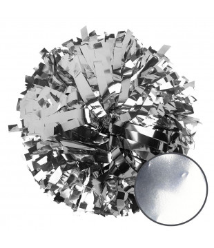 Stříbrné metalické pompony - 8"