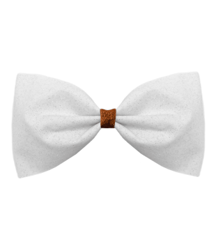 White bow-tie glitter cheer bow with colored center