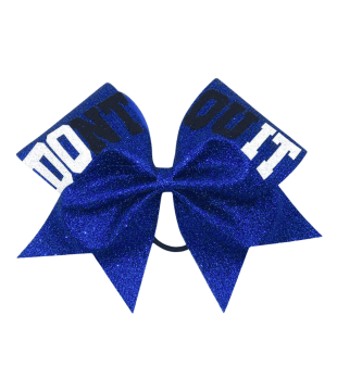 Large Glitter Bow "Don't Quit"