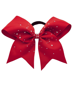 Medium bow with Rhinestones and shiny decor in the middle