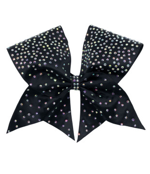 Large cheer bow with rhinestones - ombre effect