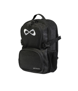 Malý černý třpytivý batoh Nfinity Petite