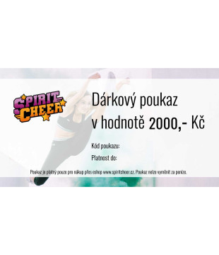 Dárkový poukaz v hodnotě 2000,- Kč