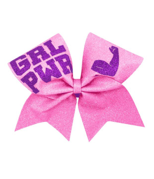 Large Glitter Bow GIRL POWER