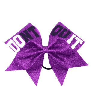 Large Glitter Bow "Don't Quit"