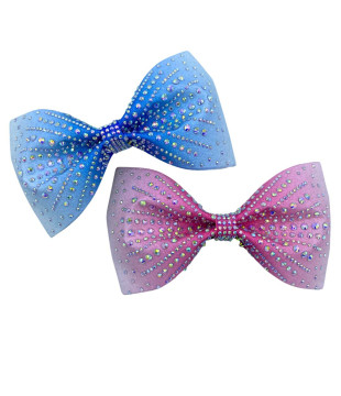 Bow-Tie Style Bow with Gradient Efect and Rhinestones