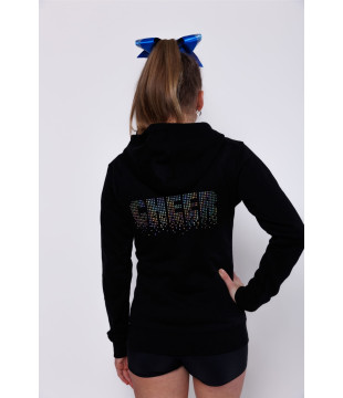 Černá dámská mikina s tečkovaným CHEER