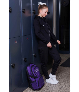 Černá dětská mikina s tečkovaným CHEER